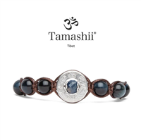 Bracelet Tamashii Ruota della Preghiera in Argent Occhio di falco BHS339-245S - BHS339-245S